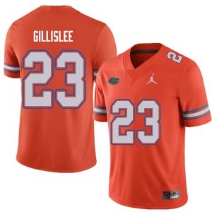 Men's Florida Gators #23 Mike Gillislee NCAA Jordan Brand Orange Authentic Stitched College Football Jersey QYP7362BT